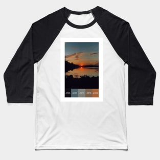 Autumn Sunset Color Palette [Rectangles] Baseball T-Shirt